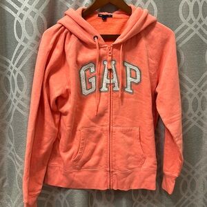 Gap Womens Large Hoodie Full Zip Up Jacket Hooded Sweatshirt vintage